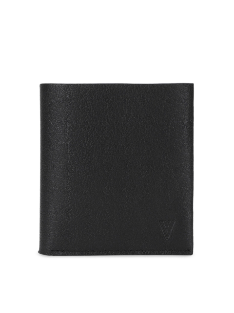 

Van Heusen Men Black Solid Leather Two Fold Wallet