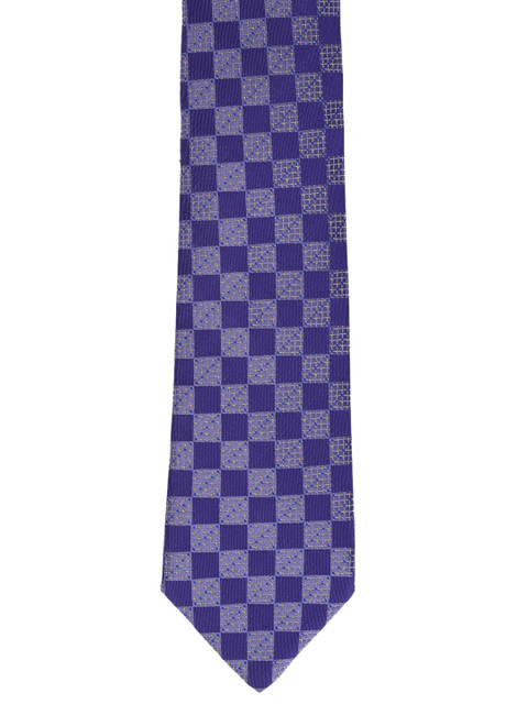 

Calvadoss Men Purple Checked Broad Tie