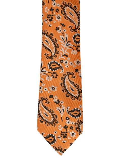 

Calvadoss Men Yellow & Black Woven Design Broad Tie