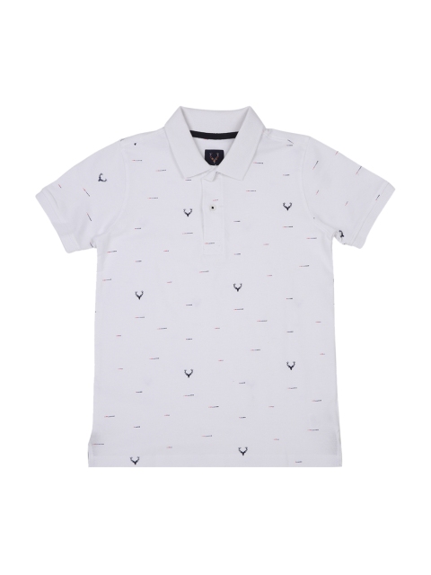 

Allen Solly Junior Boys White Printed Polo Collar T-shirt