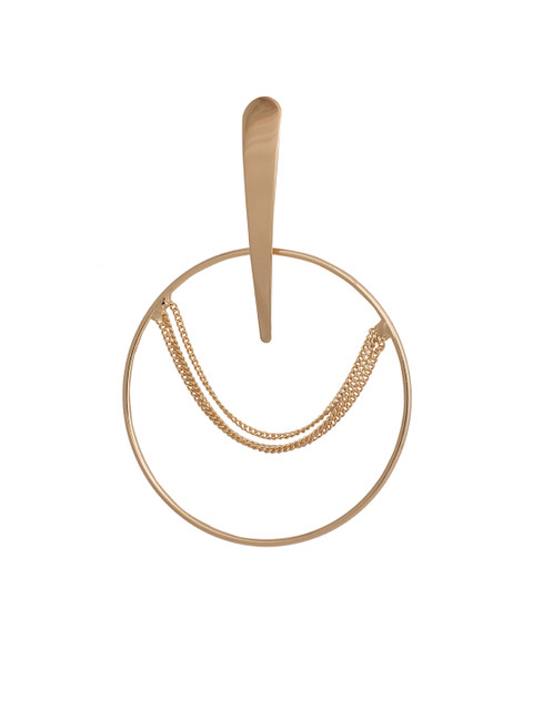 

Mali Fionna Gold-Toned Circular Drop Earrings