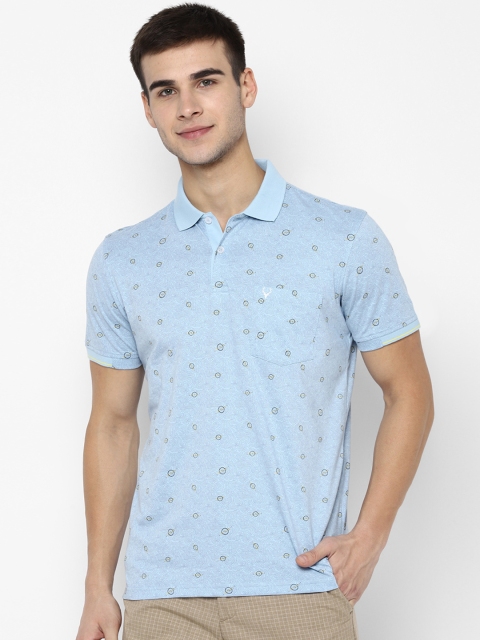 

Allen Solly Men Blue Printed Polo Collar T-shirt