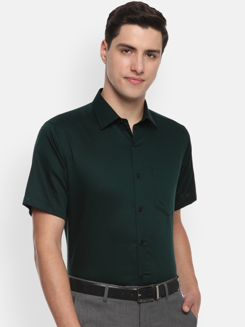 

Van Heusen Men Green Regular Fit Solid Formal Shirt