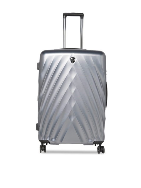 

Heys Unisex Silver-Toned Textured Ecolite Large Trolley Suitcase