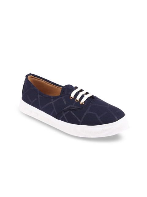 

FAUSTO Women Navy Blue Slip-On Sneakers