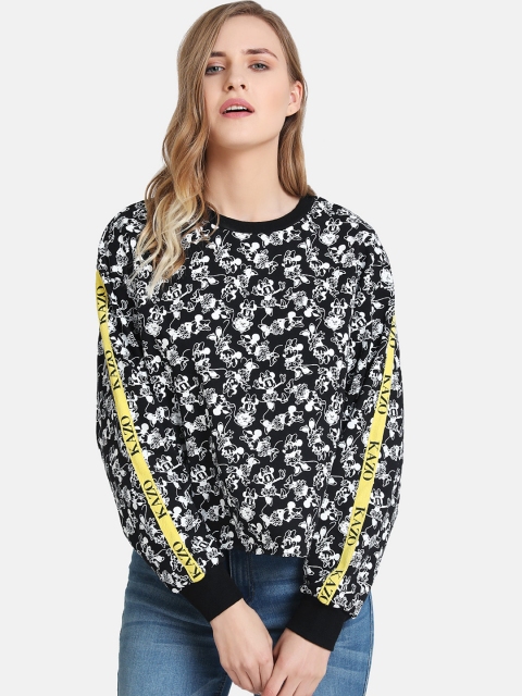 

Kazo Women Black & White Mini Mouse Printed Sweatshirt