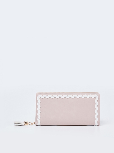 

Ginger by Lifestyle Women Pink Solid Three Fold Wallet