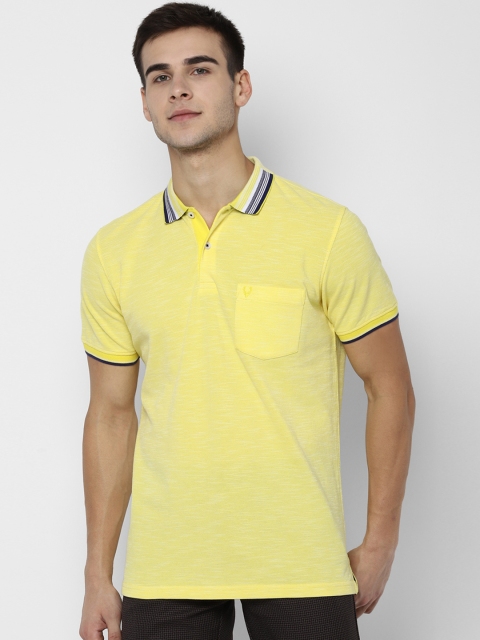

Allen Solly Men Yellow Solid Polo Collar T-shirt
