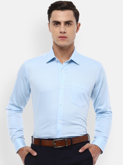 

Van Heusen Men Blue Slim Fit Self Design Formal Shirt
