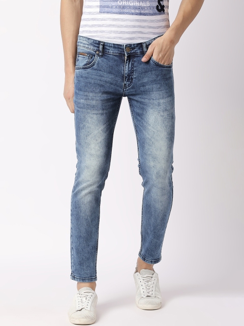 

BOLTS and BARRELS Men Blue Slim Fit Mid-Rise Clean Look Stretchable Jeans