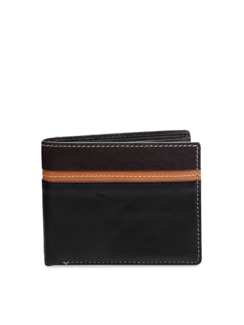 

amicraft Men Black Leather Solid Two Fold Wallet