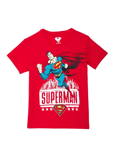 

Kids Ville Superman featured Red Tshirt for Boys