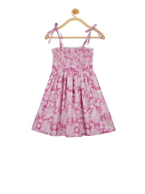 

Olele Girls Pink Printed A-Line Dress