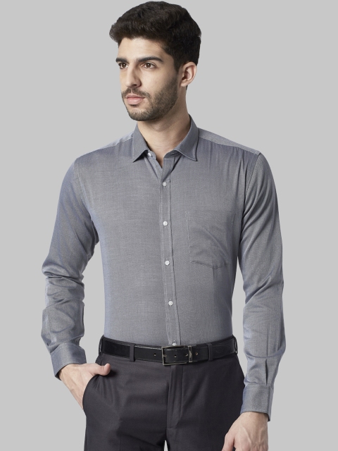 

Park Avenue Men Grey Slim Fit Self Design Formal Shirt