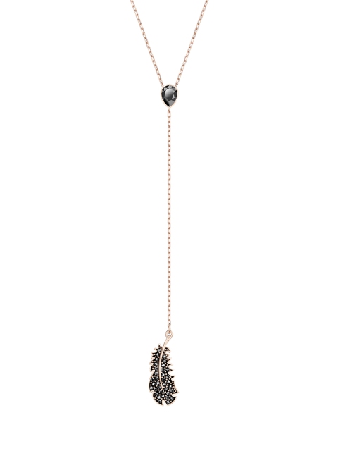 

SWAROVSKI Naughty Y Necklace Black Rose Gold-Tone Plated