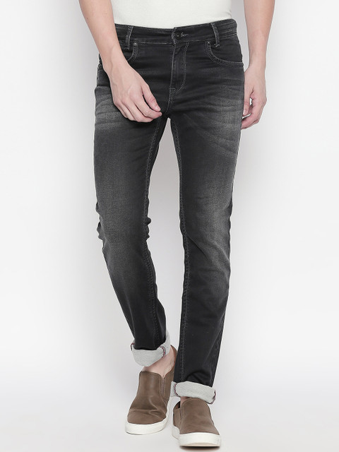 

Mufti Men Black Regular Fit Mid-Rise Clean Look Stretchable Jeans