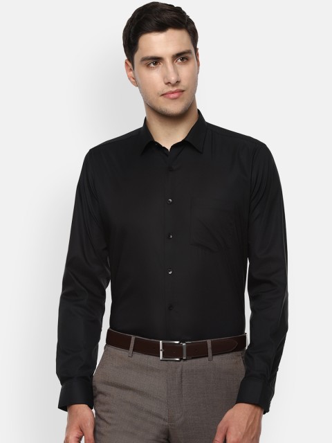

Van Heusen Men Black Slim Fit Solid Formal Shirt