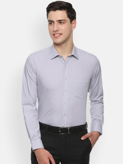 

Van Heusen Men Grey Slim Fit Solid Formal Shirt