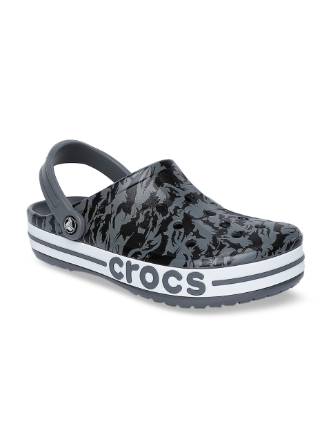 

Crocs Unisex Grey & Black Printed Clogs