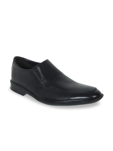 

Clarks Men Black Solid Leather Formal Slip-Ons