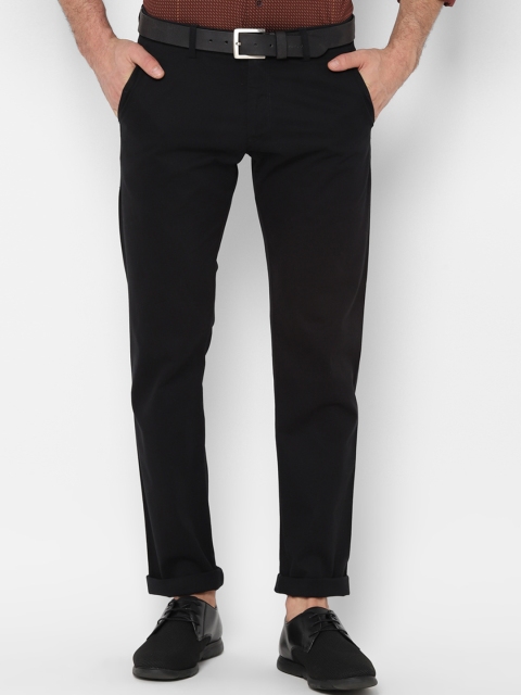 

Allen Solly Men Black Slim Fit Solid Regular Trousers