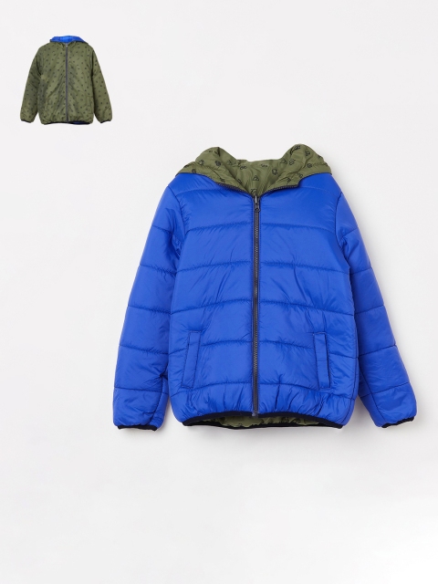 

Fame Forever by Lifestyle Boys Blue Solid Reversible Puffer Jacket