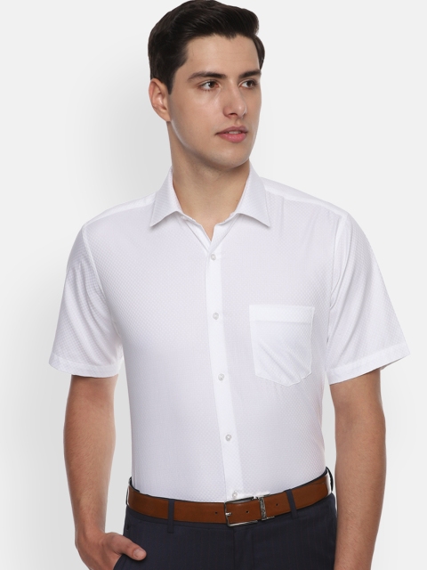 

Van Heusen Men White Regular Fit Self Design Formal Shirt