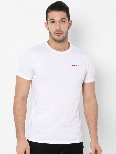 

Allen Solly Men White Solid Round Neck T-shirt