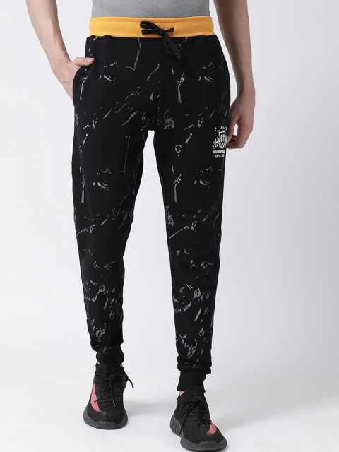 

Club York Men Black Printed Slim-Fit Joggers