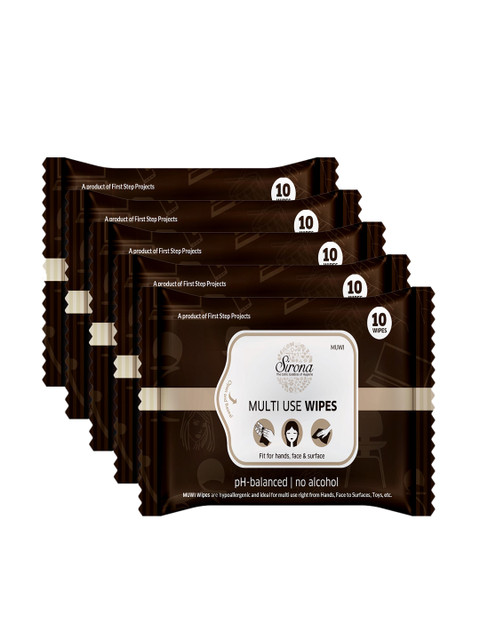 

Sirona Unisex Set Of 5 Multi Use Wet Wipes, Black
