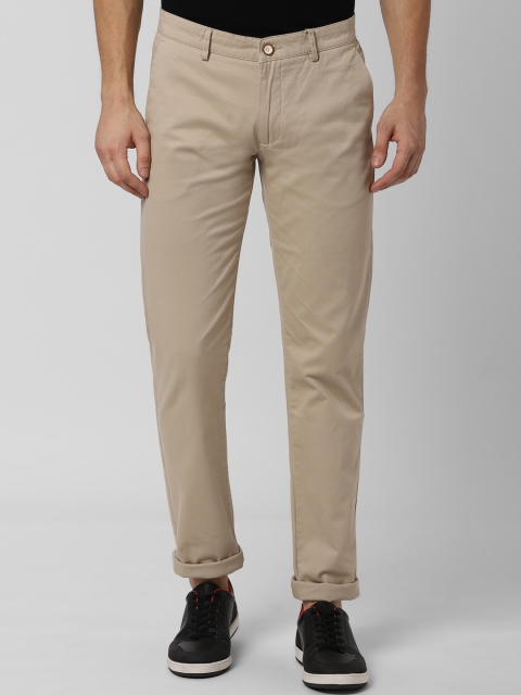

Peter England Casuals Men Beige Slim Fit Solid Regular Trousers