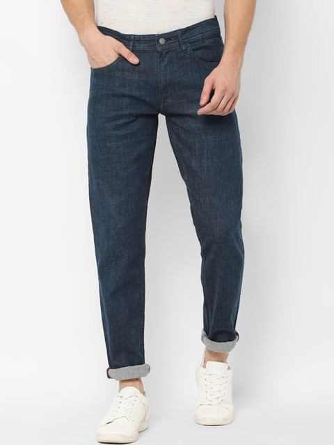 

Allen Solly Sport Men Navy Blue Skinny Fit Mid-Rise Clean Look Stretchable Jeans