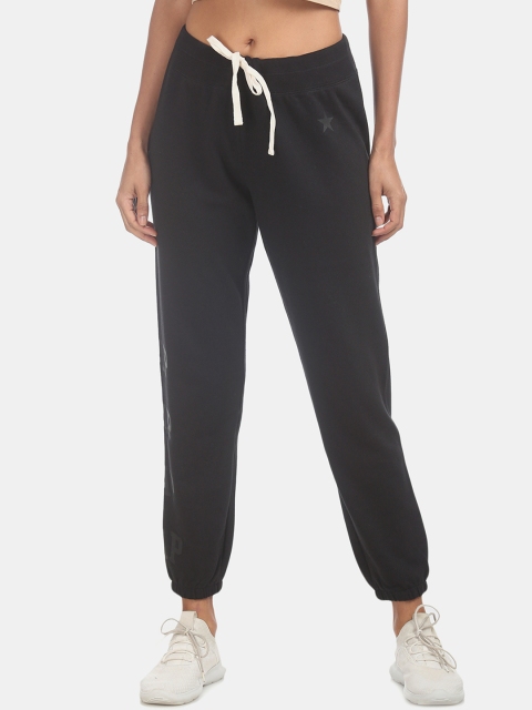 

GAP Women Black Drawstring Waist Knit Joggers
