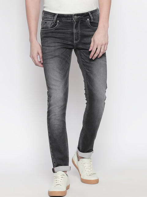 

Mufti Men Black Skinny Fit Mid-Rise Clean Look Stretchable Jeans