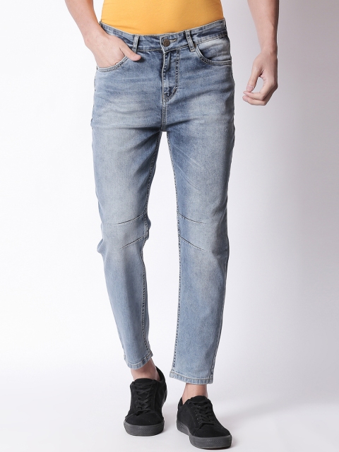 

BOLTS and BARRELS Men Blue Tapered Fit Mid-Rise Clean Look Jeans