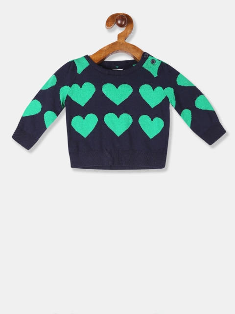 

GAP Girls Blue Solid Pullover Sweater