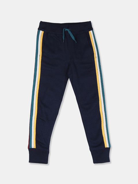 

GAP Boys Navy Drawstring Waist Contrast Stripe Joggers, Navy blue