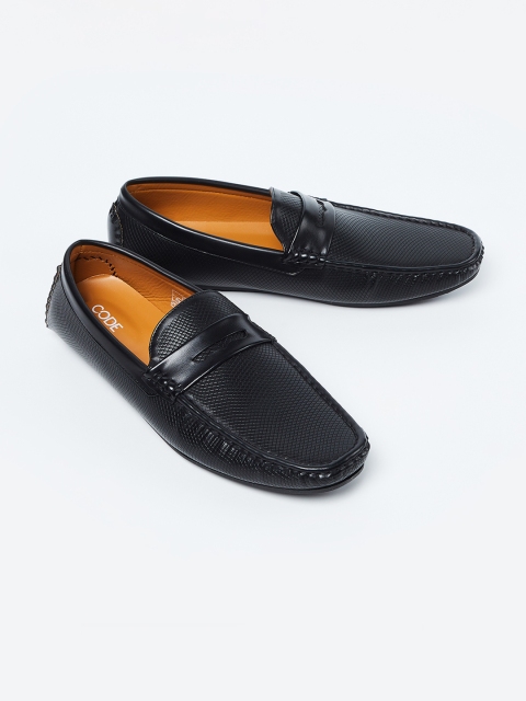 

CODE by Lifestyle Men Black Textured Formal Loafers