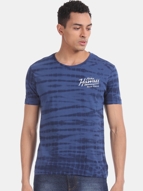 

Aeropostale Men Blue Dyed Round Neck T-shirt