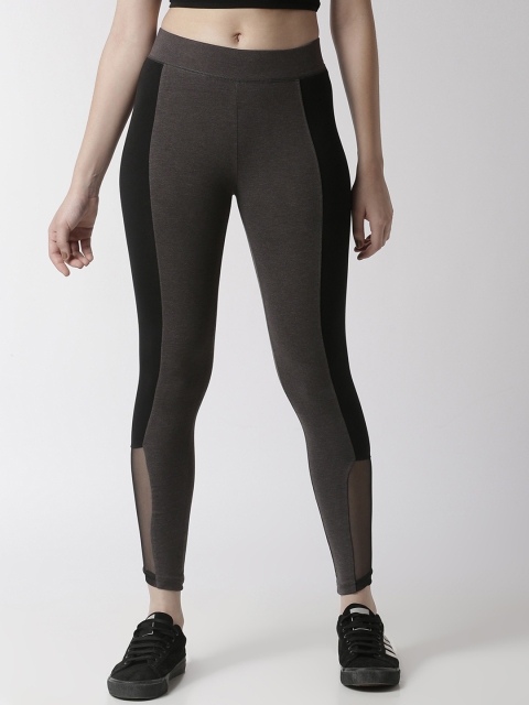 

De Moza Women Black Solid High-Rise Tights