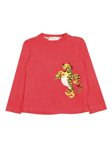 

My Little Lambs Boys Red Printed Round Neck T-shirt