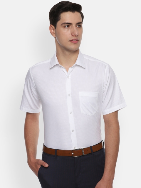 

Van Heusen Men White Regular Fit Self Design Formal Shirt