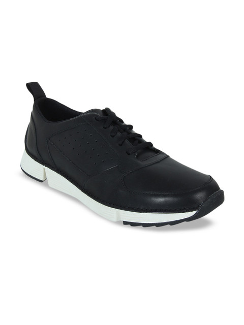

Clarks Men Black Leather Perforated Tri Sprint Sneakers