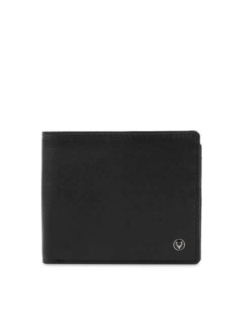 

Allen Solly Men Black Solid Two Fold Leather Wallet