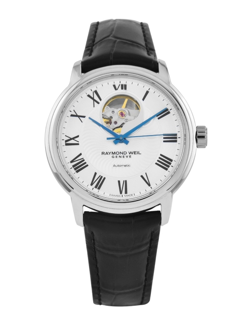

Raymond Weil Men White Swiss Analogue Skeleton Watch 2227-STC-00659