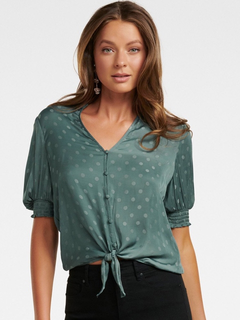 

Forever New Women Green Printed Top