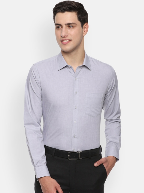 

Van Heusen Men Grey Slim Fit Solid Formal Shirt