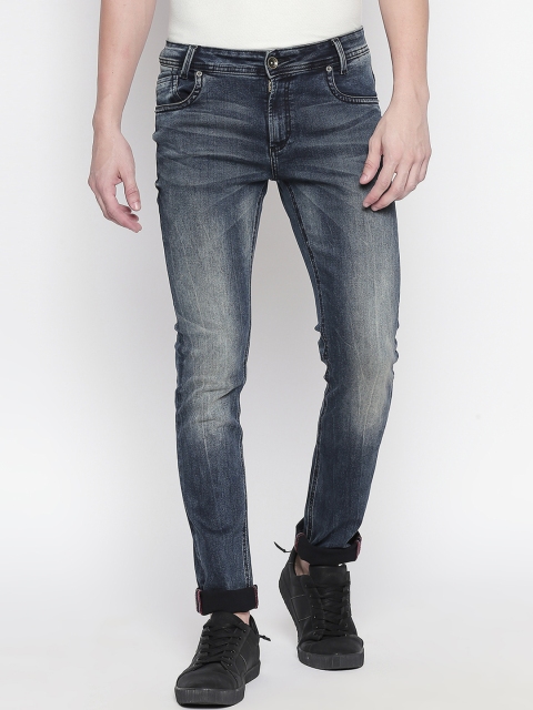 Mufti Men Blue Slim Fit Mid-Rise Clean Look Stretchable Jeans