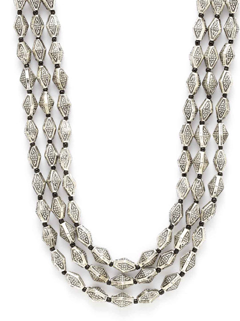 

Infuzze Women Brass-Plated Layered Necklace, Silver
