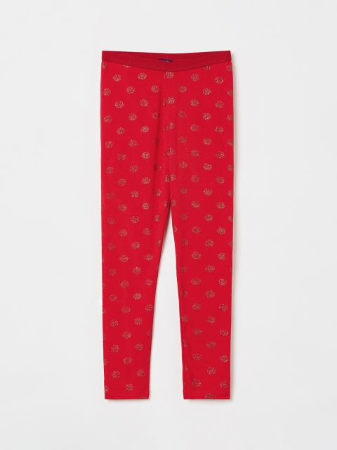 

Fame Forever by Lifestyle Girls Red Printed Ankle-Length Leggings